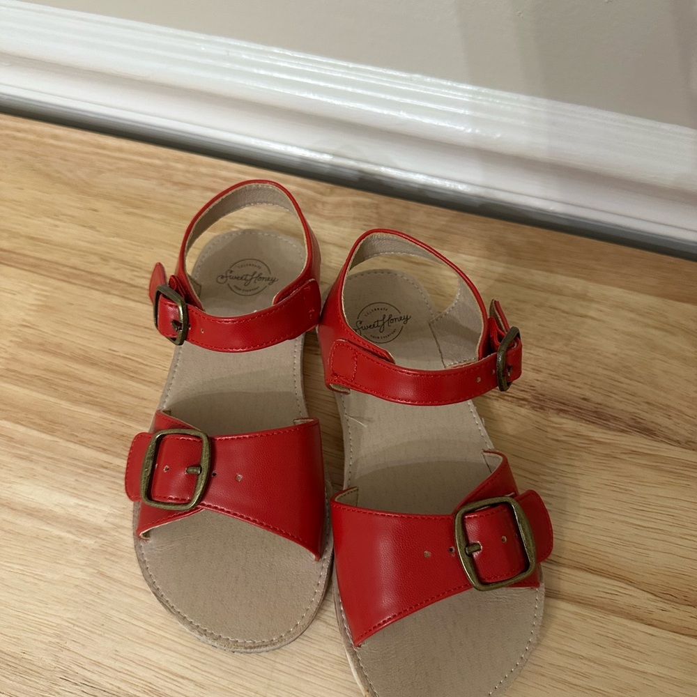 SweetHoney Red Kids Sandals
